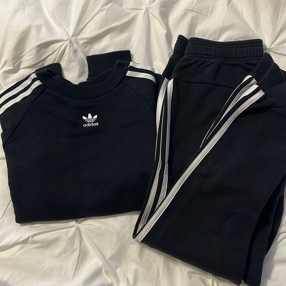 Adidas track suit (black and white) - Picture 1 of 3